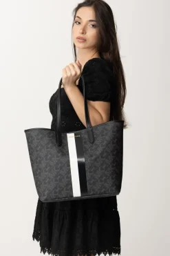 Michael Kors Tote Bag con Stampa LogoBLK/OPTICWHT