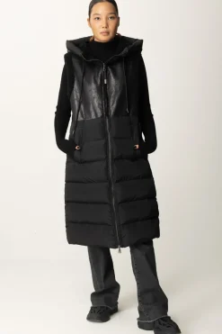 Montereggi Gilet Lungo ImbottitoNERO