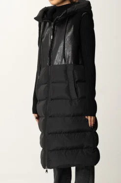 Montereggi Gilet Lungo ImbottitoNERO