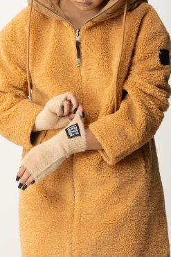 Montereggi Guanti In Pelliccia con LogoCHAMPAGNE