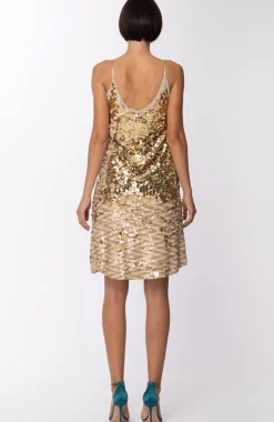 Motel Abito Corto con PaillettesSABBIA