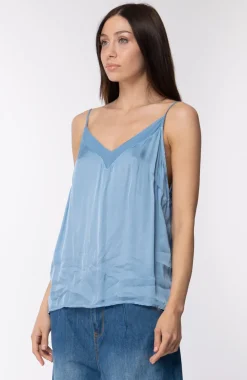Motel Top In Viscosa con Inserti In TulleCELESTINO