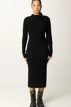 Patrizia Pepe Abito a Costine con Zip FlyNERO