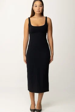 Patrizia Pepe Abito Lungo con Spalline SottiliNERO