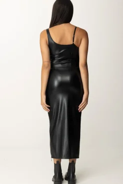 Patrizia Pepe Abito Midi In EcopelleNERO