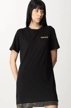 Patrizia Pepe Abito Mini con Borchie e LogoNERO
