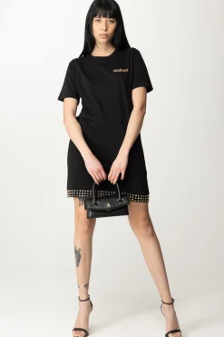 Patrizia Pepe Abito Mini con Borchie e LogoNERO