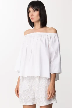 Patrizia Pepe Blusa Spalle ScoperteBIANCO OTTICO