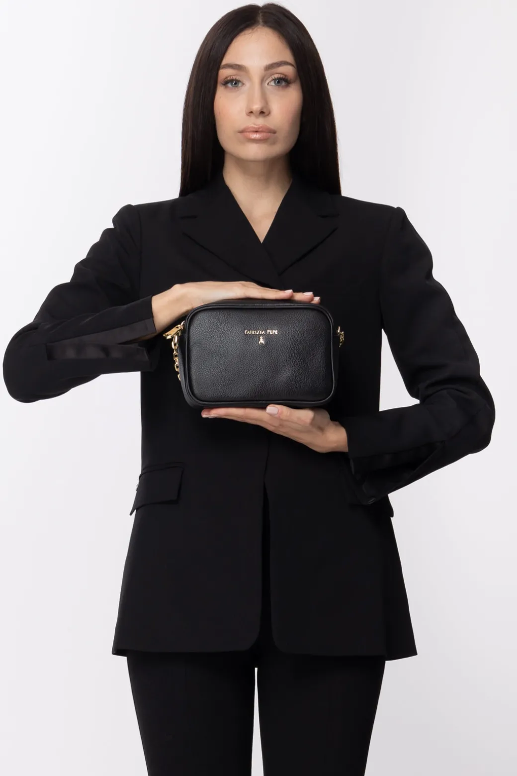 Patrizia Pepe Borsa a Tracolla Piccola Camera CaseNERO