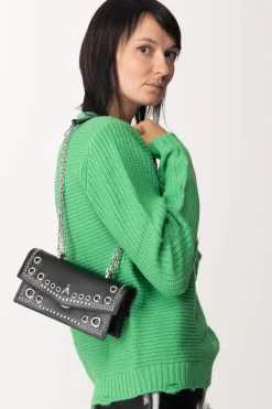 Patrizia Pepe Borsa Fly Bamby Eyelet a TracollaNERO