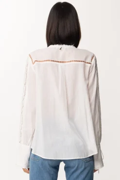 Patrizia Pepe Camicia con Maniche In PizzoBIANCO