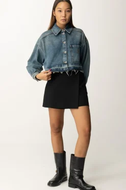 Patrizia Pepe Camicia Cropped In JeansVINTAGE WASH