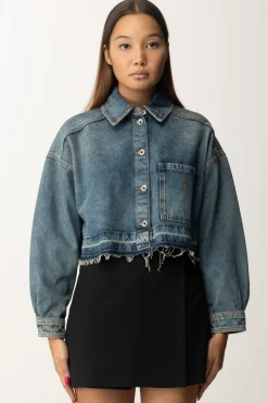 Patrizia Pepe Camicia Cropped In JeansVINTAGE WASH