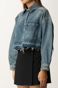 Patrizia Pepe Camicia Cropped In JeansVINTAGE WASH