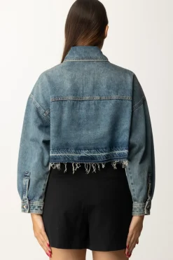Patrizia Pepe Camicia Cropped In JeansVINTAGE WASH