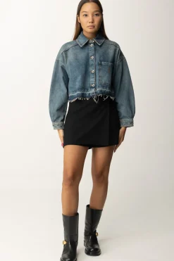 Patrizia Pepe Camicia Cropped In JeansVINTAGE WASH