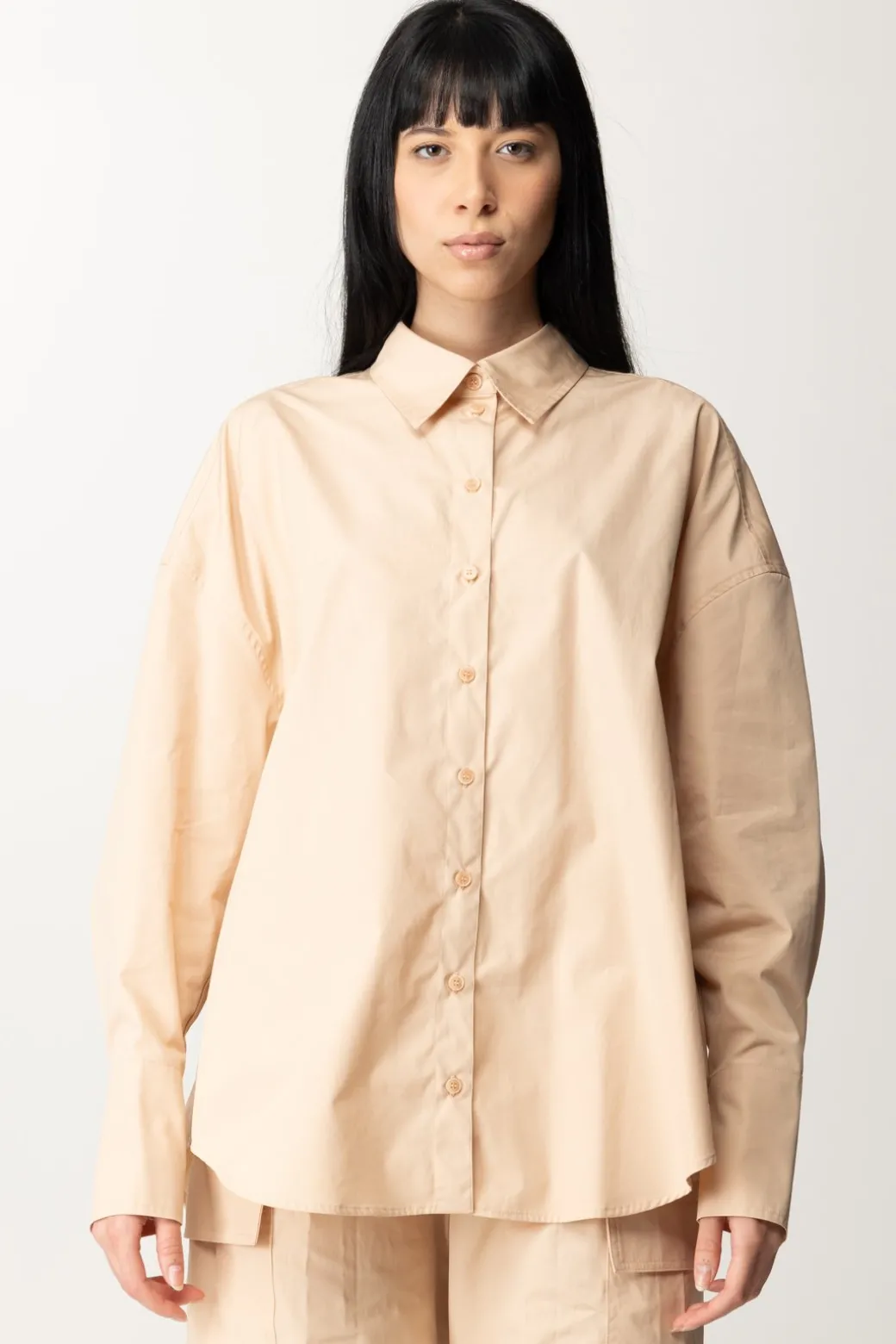 Patrizia Pepe Camicia In CotoneBISCUIT BEIGE