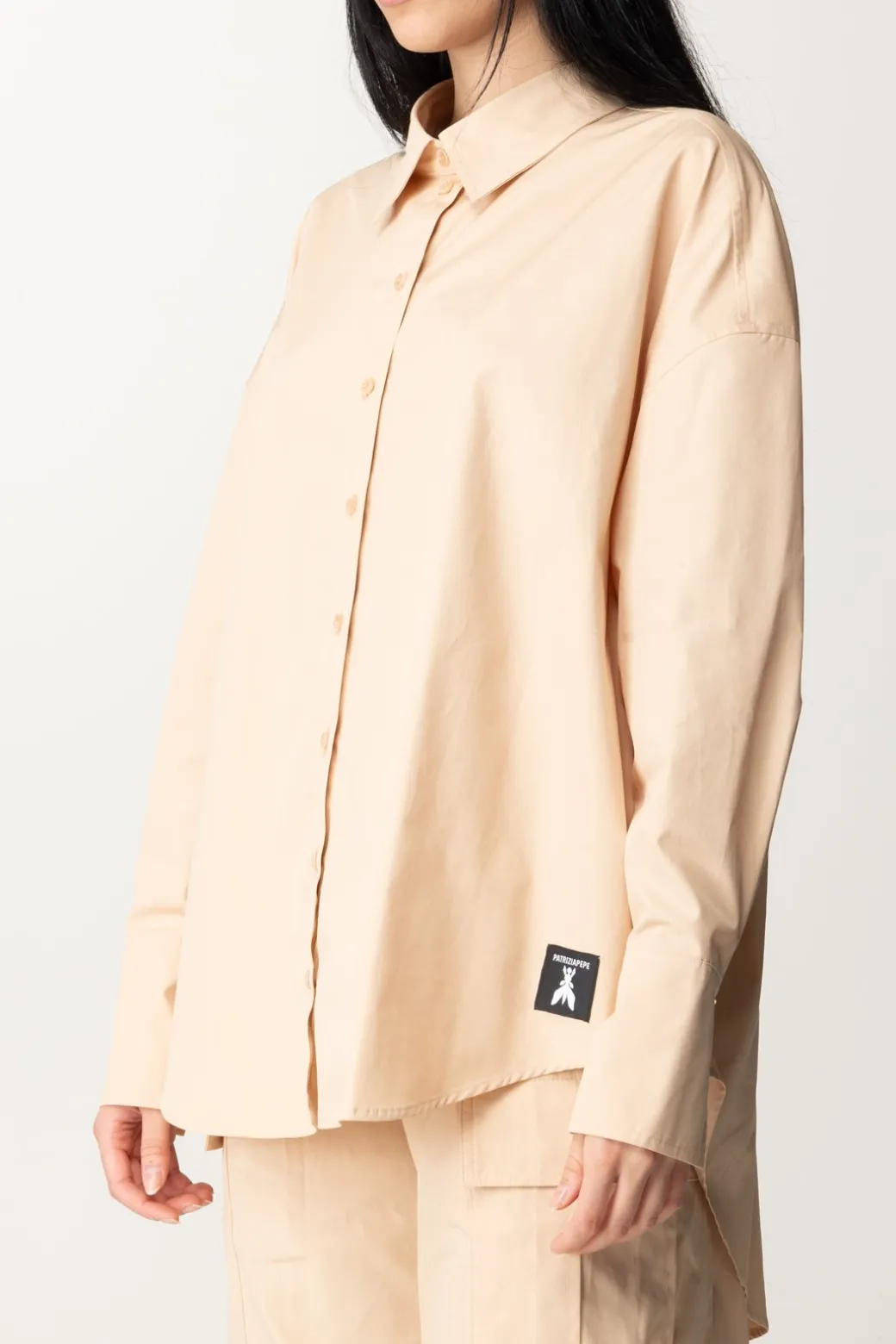 Patrizia Pepe Camicia In CotoneBISCUIT BEIGE