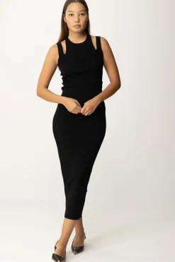 Patrizia Pepe Canotta con Cut-out e Logo CharmNERO