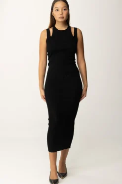 Patrizia Pepe Canotta con Cut-out e Logo CharmNERO