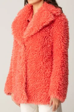 Patrizia Pepe Cappotto FluffyCALYPSO CORAL