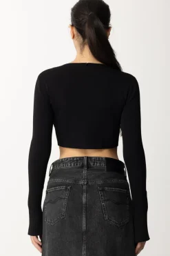 Patrizia Pepe Cardigan CroppedNERO