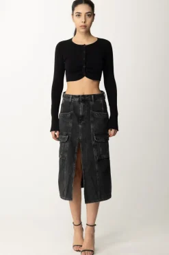 Patrizia Pepe Cardigan CroppedNERO