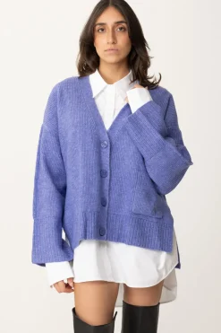 Patrizia Pepe Cardigan Cropped In MagliaBLUE IRIS MELANGE