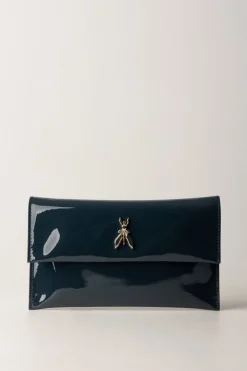 Patrizia Pepe Clutch Lucida con LogoENIGMA GRAY