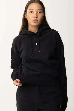 Patrizia Pepe Felpa con Cappuccio e Applicazione LogoNERO