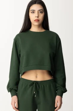 Patrizia Pepe Felpa In Cotone CropTUSCANY GREEN