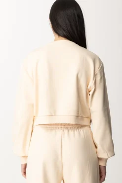 Patrizia Pepe Felpa In Cotone CropIVORY SKIN