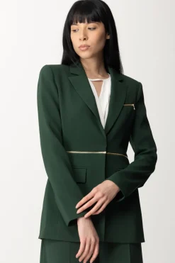 Patrizia Pepe Giacca Blazer Regolabile con ZipTUSCANY GREEN