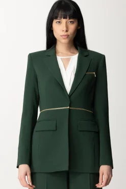 Patrizia Pepe Giacca Blazer Regolabile con ZipTUSCANY GREEN