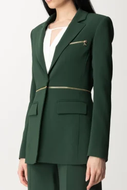 Patrizia Pepe Giacca Blazer Regolabile con ZipTUSCANY GREEN
