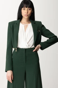 Patrizia Pepe Giacca Blazer Regolabile con ZipTUSCANY GREEN