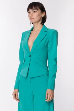 Patrizia Pepe Giacca Monopetto SvasataILLUSION GREEN