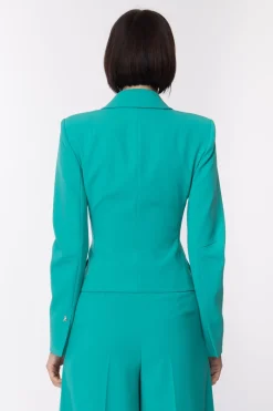 Patrizia Pepe Giacca Monopetto SvasataILLUSION GREEN