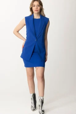 Patrizia Pepe Gilet Smanicato Sablè CrepeBLUE WAVE