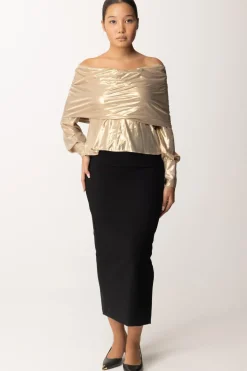 Patrizia Pepe Gonna Midi a Vita AltaNERO