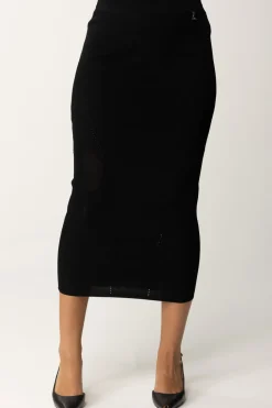 Patrizia Pepe Gonna Midi TraforataNERO