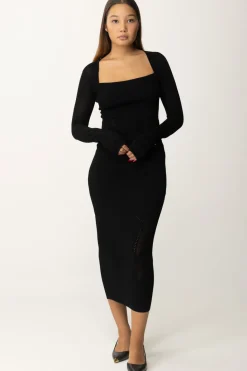 Patrizia Pepe Gonna Midi TraforataNERO