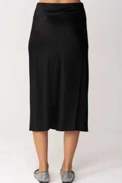 Patrizia Pepe Gonne Midi In RasoNERO