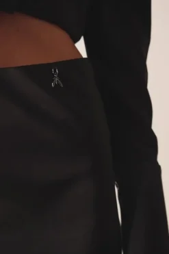 Patrizia Pepe Gonne Midi In RasoNERO