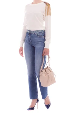 Patrizia Pepe Jeans con Ricamo Di PerlineBOHO INDIGO