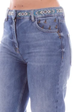 Patrizia Pepe Jeans con Ricamo Di PerlineBOHO INDIGO