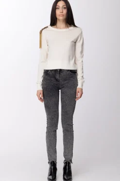 Patrizia Pepe Jeggins con Ricamo FlyACID GREY WASH