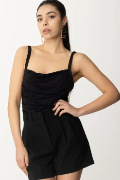 Patrizia Pepe Maglia a Body con ArricciatureNERO