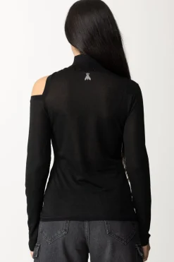 Patrizia Pepe Maglia a Collo Alto con CutoutNERO LUREX