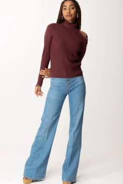 Patrizia Pepe Maglia con Cut-out e PiercingORGANIC PURPLE